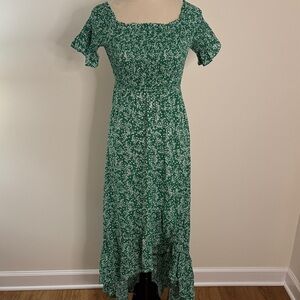 Lulu's Emerald Floral Maxi Dress
